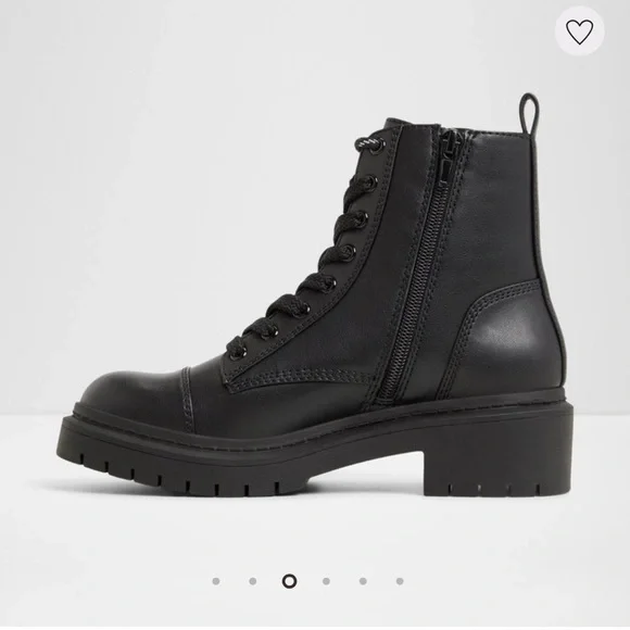Aldo Goer Combat Ankle Casual Black Boots Size 10 - Picture 5 of 11